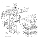 FRESH FOOD SECTION Diagram and Parts List for MSG20GWBAWW  General Electric Refrigerator