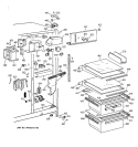 FRESH FOOD SECTION Diagram and Parts List for MSG25GRBAWW  General Electric Refrigerator
