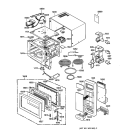 Part Location Diagram of WB02X10543 GE FERRITE-HINGE SIDE