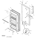 DOOR Diagram and Parts List for FUF17DAARWH  General Electric Freezer