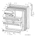 FRESH FOOD DOOR Diagram and Parts List for TBX21AABLRAA  General Electric Refrigerator