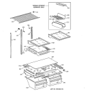 Part Location Diagram of WR32X10051 GE SHELF Assembly GLASS SNAP ON
