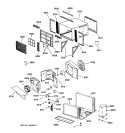 Section Diagram and Parts List for ABN24DAR2  General Electric Air Conditioner