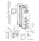 FREEZER DOOR Diagram and Parts List for TFG25PRAAWW  General Electric Refrigerator