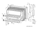 FREEZER DOOR Diagram and Parts List for TBX21NIXYRWW  General Electric Refrigerator