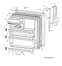 FRESH FOOD DOOR Diagram and Parts List for TBX21NIXYRWW  General Electric Refrigerator