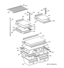 SHELF PARTS Diagram and Parts List for TBX21NIXYRWW  General Electric Refrigerator