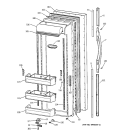 FRESH FOOD DOOR Diagram and Parts List for TFG27PRAAWW  General Electric Refrigerator
