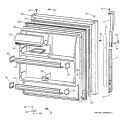 FRESH FOOD DOOR Diagram and Parts List for TBX18CIBLRWW  General Electric Refrigerator