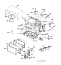 Section Diagram and Parts List for JES1144WY03  General Electric Microwave