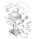 BOTTOM PLATE & INTERNAL PARTS Diagram and Parts List for JE1340GY01  General Electric Microwave