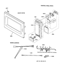 DOOR, CONTROL PANEL & WIRING Diagram and Parts List for JE1340GY01  General Electric Microwave