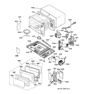 Section Diagram and Parts List for JES1535WY02  General Electric Microwave