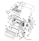 Section Diagram and Parts List for JES833WY02  General Electric Microwave