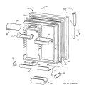 FRESH FOOD DOOR Diagram and Parts List for TBX19QABLRAA  General Electric Refrigerator