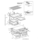 SHELF PARTS Diagram and Parts List for TBX19QABLRAA  General Electric Refrigerator