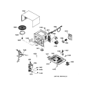 OVEN & CABINET PARTS Diagram and Parts List for JE1235WW02  General Electric Microwave