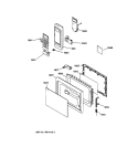 CONTROL PANEL & DOOR PARTS Diagram and Parts List for JE1235WW02  General Electric Microwave