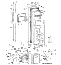 FREEZER DOOR Diagram and Parts List for TFG28PFCBBB  General Electric Refrigerator