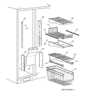 FREEZER SHELVES Diagram and Parts List for TPG24BFCBBB  General Electric Refrigerator