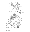 CONTROL PANEL & COOKTOP Diagram and Parts List for JBP30AA4  General Electric Range