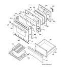 DOOR & DRAWER PARTS Diagram and Parts List for JBP48WA4  General Electric Range