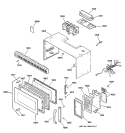 Part Location Diagram of WB55X1009 GE DOOR Assembly - WHT