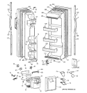DOORS Diagram and Parts List for MSK22GRBAAD  General Electric Refrigerator