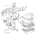 FRESH FOOD SECTION Diagram and Parts List for MSK22GRBAAD  General Electric Refrigerator
