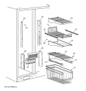 FREEZER SHELVES Diagram and Parts List for MSK28DHBAAA  General Electric Refrigerator