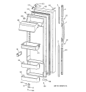 FRESH FOOD DOOR Diagram and Parts List for MSK28DRBAAA  General Electric Refrigerator