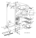 FREEZER SECTION Diagram and Parts List for MSZ20GABAWW  General Electric Refrigerator