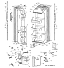 DOORS Diagram and Parts List for MSZ20GWBAWW  General Electric Refrigerator