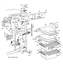 FRESH FOOD SECTION Diagram and Parts List for MSG25GRAAWW  General Electric Refrigerator