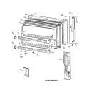 FREEZER DOOR Diagram and Parts List for TBX18CIBHRAA  General Electric Refrigerator