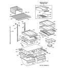 SHELF PARTS Diagram and Parts List for TBG25PABGRWW  General Electric Refrigerator