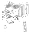 FREEZER DOOR Diagram and Parts List for TBG22PABGRWW  General Electric Refrigerator