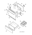 DOOR & DRAWER PARTS Diagram and Parts List for JBP63BY5AD  General Electric Range