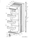 FRESH FOOD DOOR Diagram and Parts List for TFX20JABBAA  General Electric Refrigerator