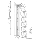 FREEZER DOOR Diagram and Parts List for TFX20SABBAA  General Electric Refrigerator