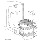 FRESH FOOD SECTION Diagram and Parts List for TFX20SABBAA  General Electric Refrigerator