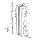 FREEZER DOOR Diagram and Parts List for TFX22ARBBWW  General Electric Refrigerator