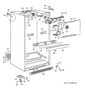 CABINET Diagram and Parts List for TBH18JABNRAA  General Electric Refrigerator