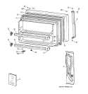 FREEZER DOOR Diagram and Parts List for TBT24JABNRWW  General Electric Refrigerator