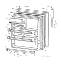 FRESH FOOD DOOR Diagram and Parts List for TBT24JABNRWW  General Electric Refrigerator