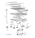 COMPARTMENT SEPARATOR PARTS Diagram and Parts List for TBT24JABNRWW  General Electric Refrigerator