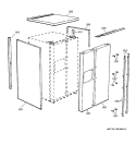 STAINLESS STEEL PANEL PARTS Diagram and Parts List for ZFSB27DYBSS  General Electric Refrigerator