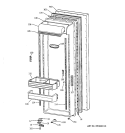 FRESH FOOD DOOR Diagram and Parts List for ZFSB27DYBSS  General Electric Refrigerator