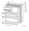 FRESH FOOD DOOR Diagram and Parts List for TBT21IABNRAA  General Electric Refrigerator