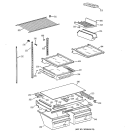 Part Location Diagram of WR32X10049 GE SHELF Assembly GLASS SNAP ON